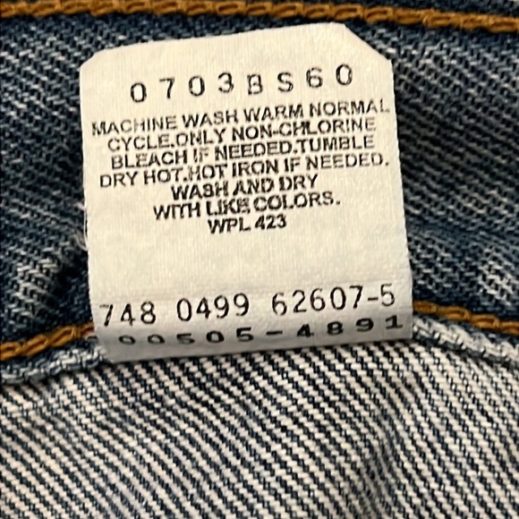 Vintage 90’s Y2K Levi’s 505 Jeans Blue Fade Regular Fit Straight Red Tab 36x31 - Picture 3 of 14